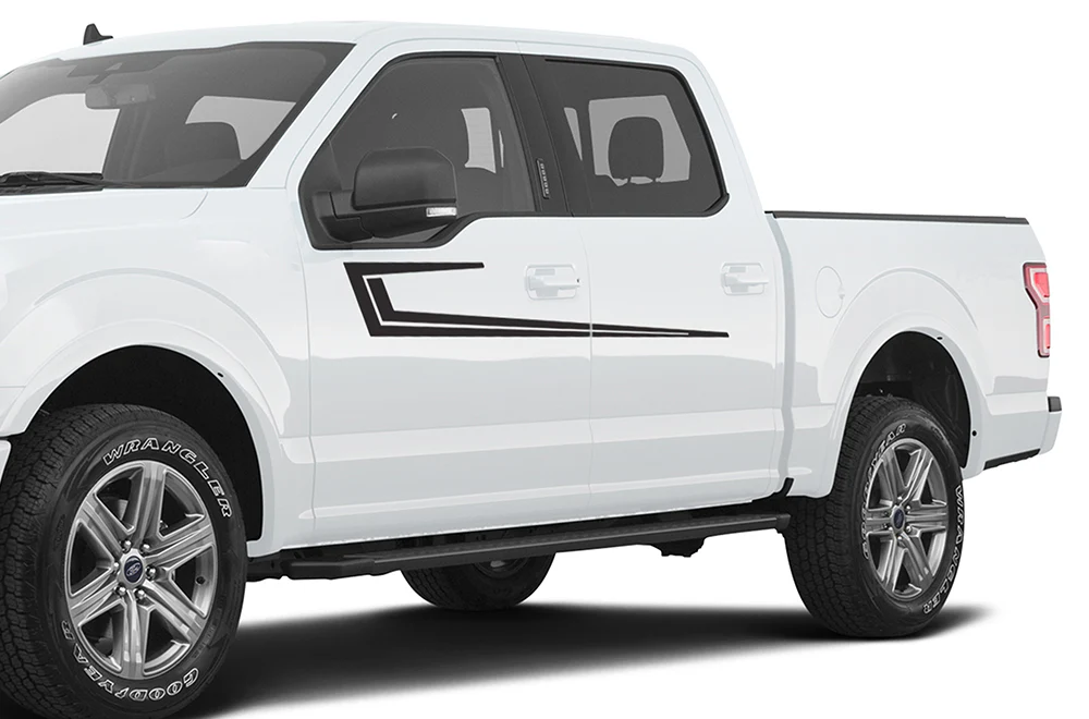 Side Advance Graphics Vinyl Decals Compatible with Ford F150 Super Crew Cab 5.5''