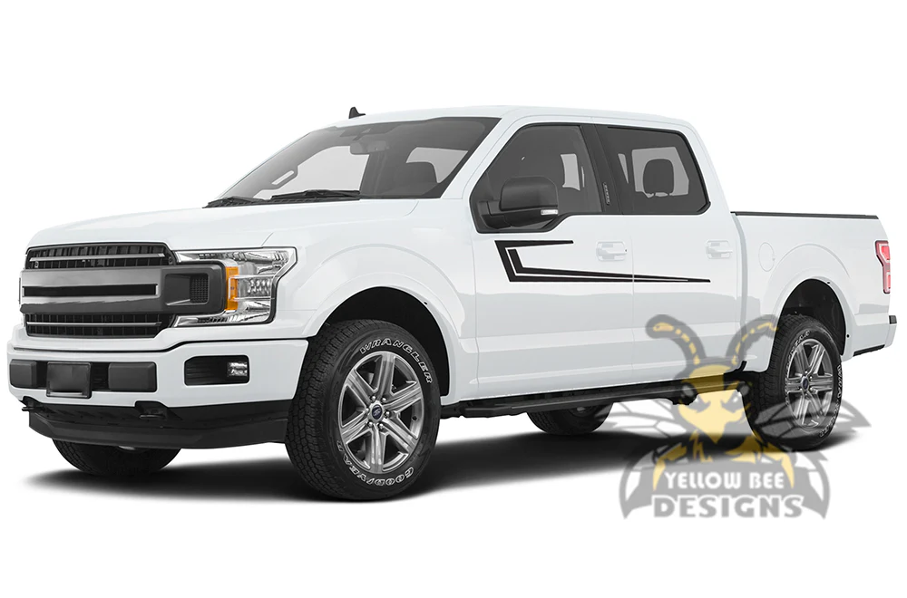 Side Advance Graphics Vinyl Decals Compatible with Ford F150 Super Crew Cab 5.5'' - Image 2