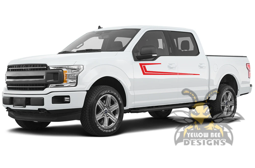 Side Advance Graphics Vinyl Decals Compatible with Ford F150 Super Crew Cab 5.5'' - Image 3