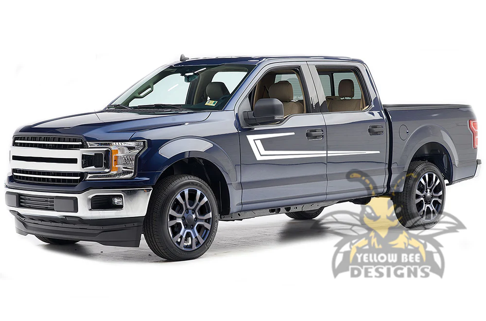 Side Advance Graphics Vinyl Decals Compatible with Ford F150 Super Crew Cab 5.5'' - Image 4