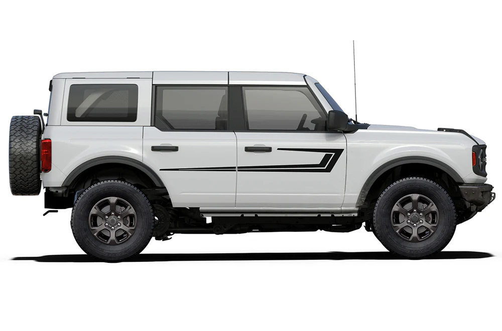 Side Advance Stripes Graphics Vinyl Decals Compatible with Ford Bronco