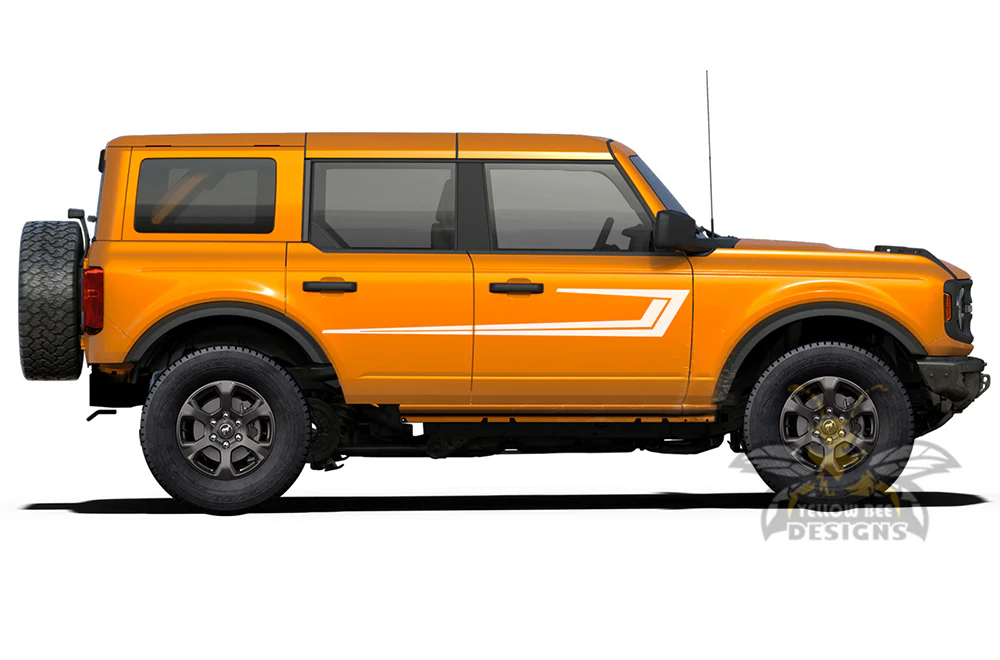 Side Advance Stripes Graphics Vinyl Decals Compatible with Ford Bronco - Image 3