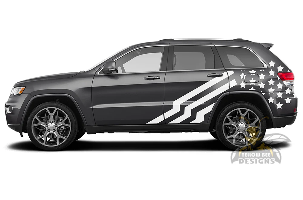Side Back USA Graphics Vinyl Decals Compatible with Grand Cherokee - Image 2