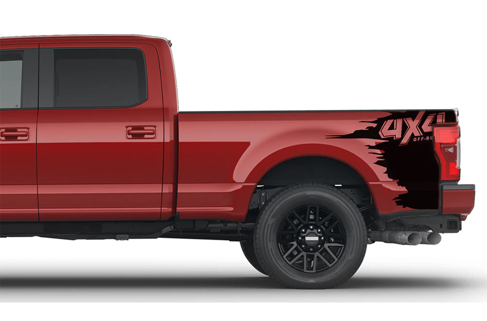 Side Bed 4X4 Vinyl Decals Compatible with Ford F250