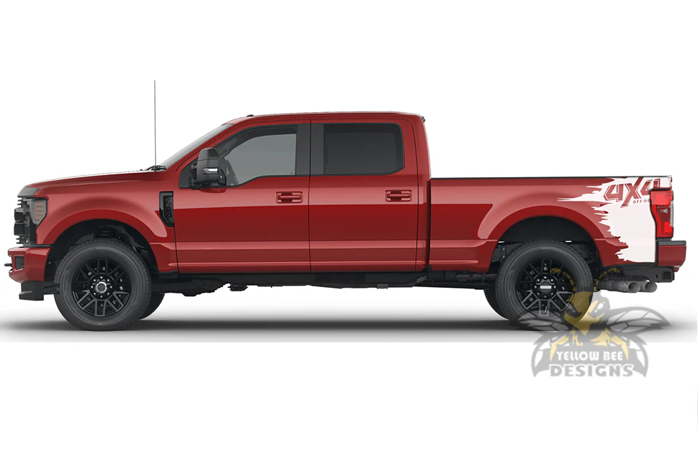 Side Bed 4X4 Vinyl Decals Compatible with Ford F250 - Image 3