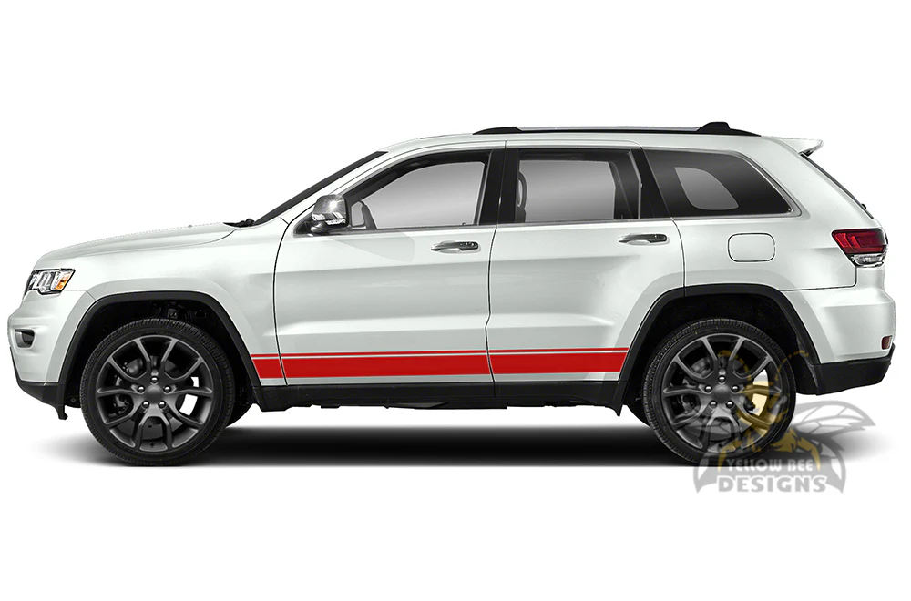 Side Belt Door Stripes Kit Vinyl Decals Compatible with Grand Cherokee - Image 3