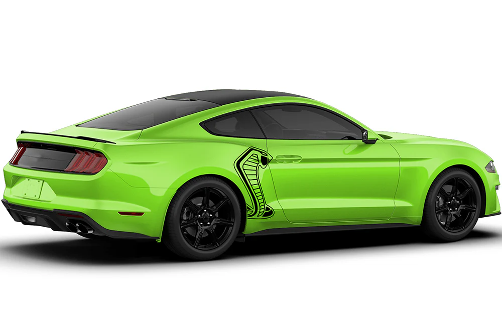 Side Cobra Decals Graphics Vinyl Stickers Compatible with Ford Mustang
