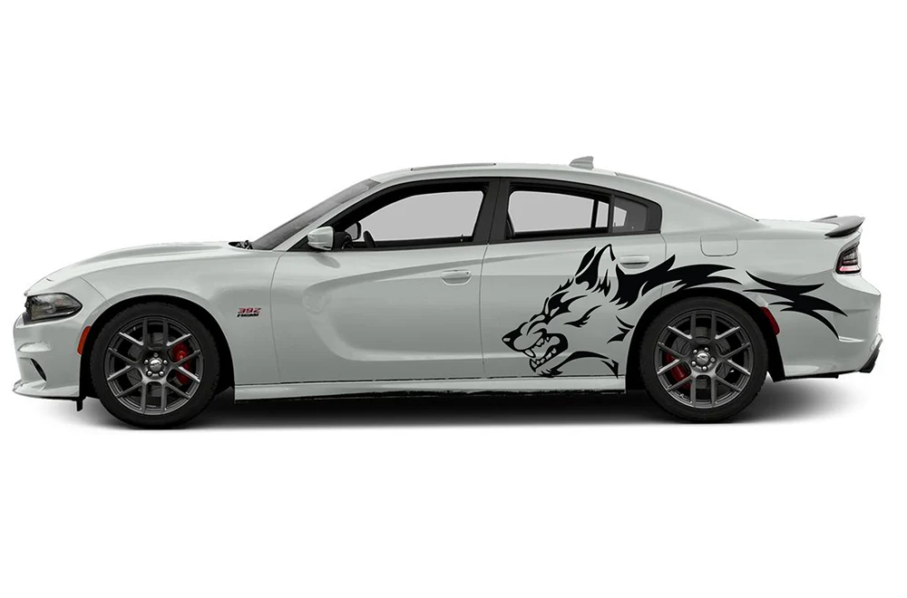 Side Coyote Graphics Vinyl Decals Compatible with Dodge Charger