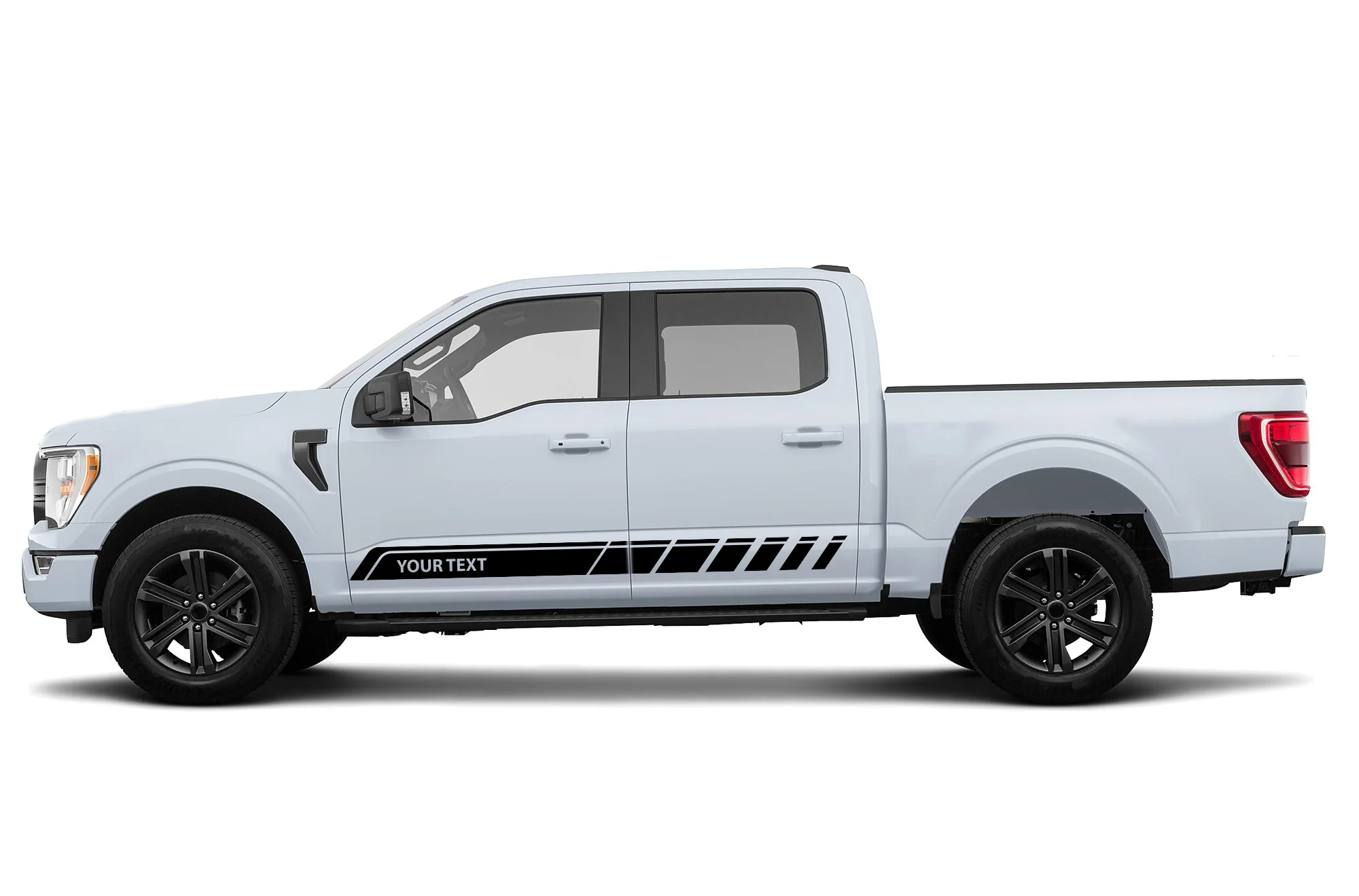 Side Custom Rocker Stripes Decals Compatible with Ford F150 Super Crew Cab 5.5''