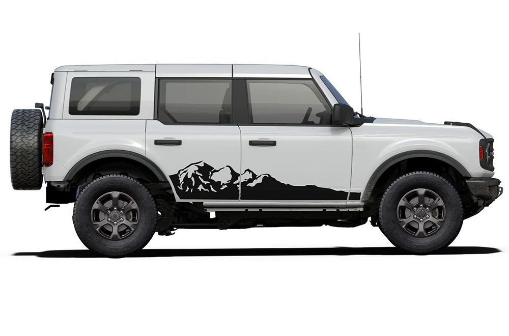 Side Door Adventure Graphics Vinyl Decals Compatible with Ford Bronco