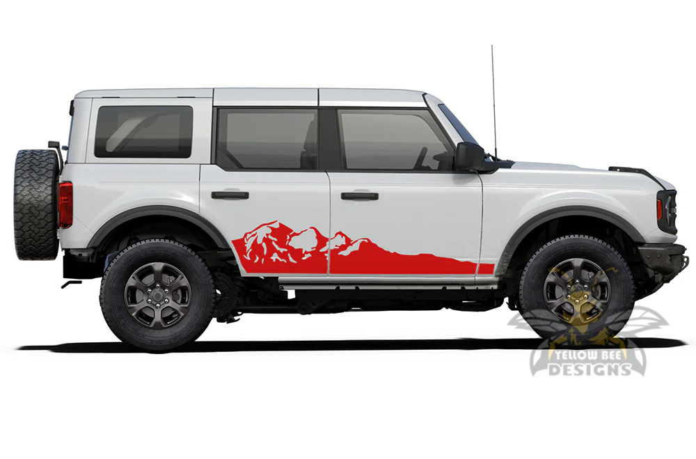 Side Door Adventure Graphics Vinyl Decals Compatible with Ford Bronco - Image 2