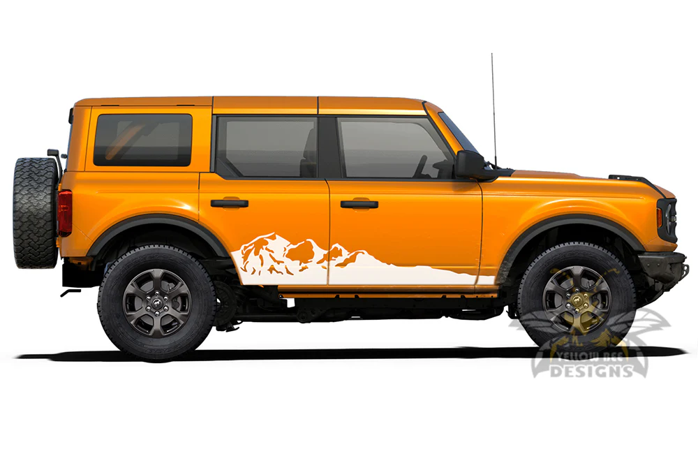 Side Door Adventure Graphics Vinyl Decals Compatible with Ford Bronco - Image 3