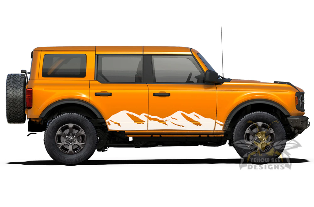 Side Door Adventure Mountain Graphics Vinyl Decals Compatible with Ford Bronco - Image 3