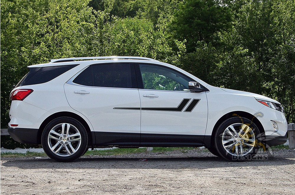 Side Door Hockey Stripes Graphics Vinyl Decals Compatible with Chevrolet Equinox - Image 4