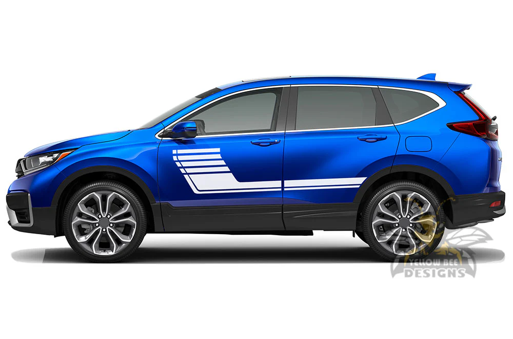 Side Door Hockey Stripes Graphics Vinyl Decals Compatible with Honda CR-V - Image 3