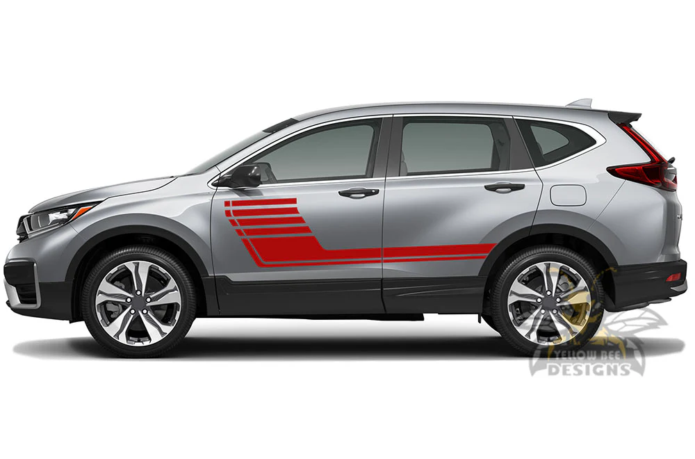 Side Door Hockey Stripes Graphics Vinyl Decals Compatible with Honda CR-V - Image 4