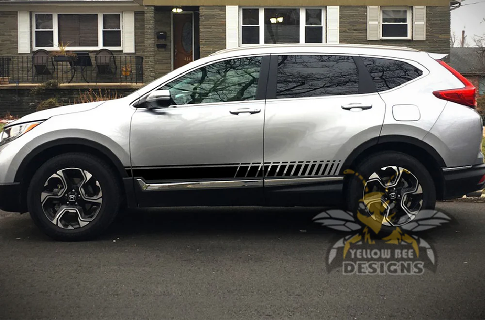 Side Door Lower Stripes Graphics Vinyl Decals Compatible with Honda CR-V - Image 2
