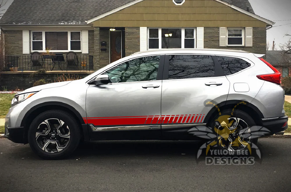 Side Door Lower Stripes Graphics Vinyl Decals Compatible with Honda CR-V - Image 4