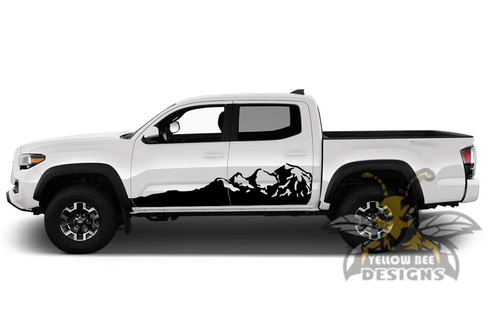 Side Door Mountain Graphics Decals Vinyl Compatible with Toyota Tacoma Double Cab - Image 2