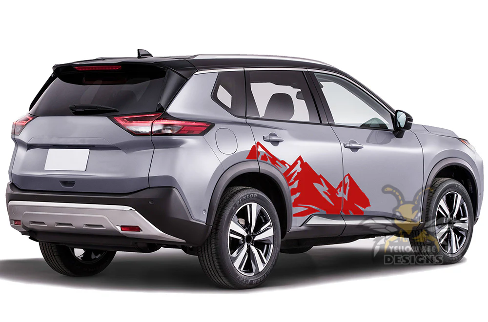 Side Door Mountains Graphics Vinyl Decals Compatible with Nissan Rogue - Image 2