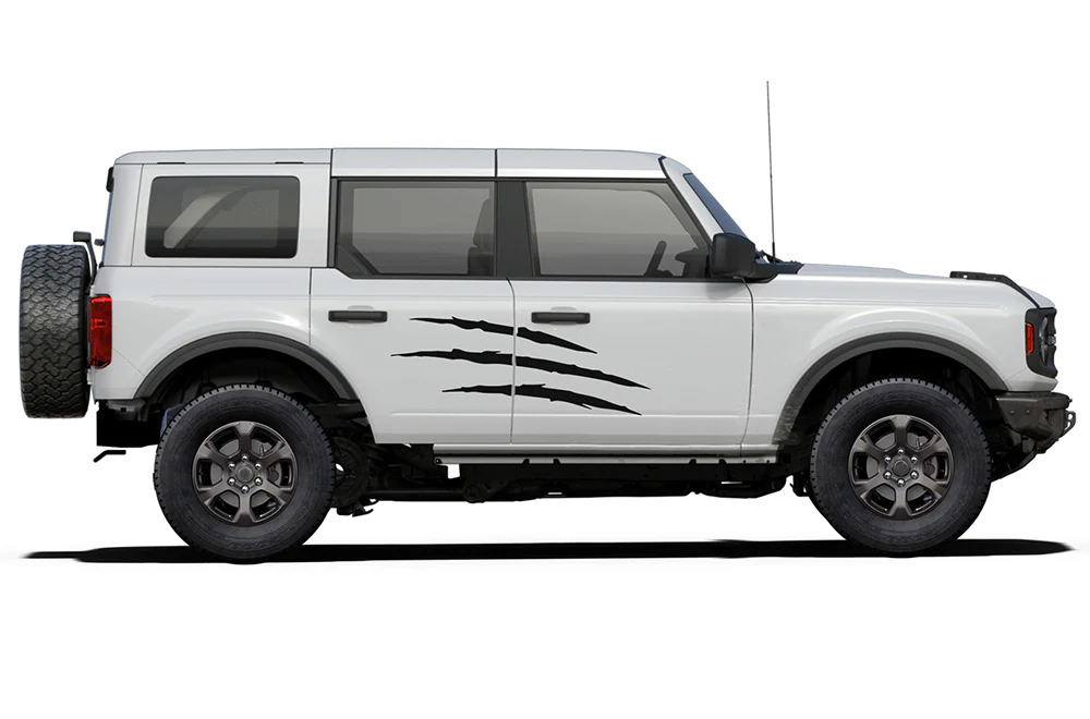 Side Door Scratches Graphics Vinyl Decals Compatible with Ford Bronco