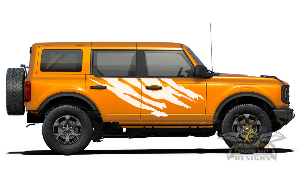 Side Door Shred Graphics Vinyl Decals Compatible with Ford Bronco - Image 3
