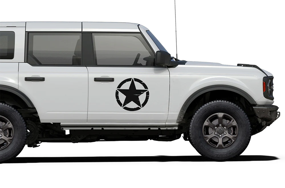 Side Door Shred Star Graphics Vinyl Decals Compatible with Ford Bronco