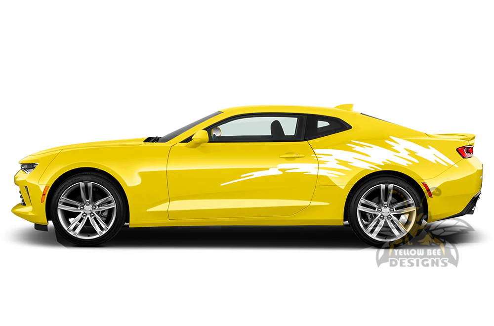 Side Door Speed Graphics Vinyl Decals Compatible with Chevrolet Camaro - Image 3