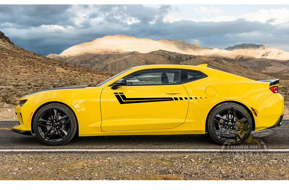 Side Door Speed Stripes Graphics Vinyl Decals Compatible with Chevrolet Camaro - Image 3