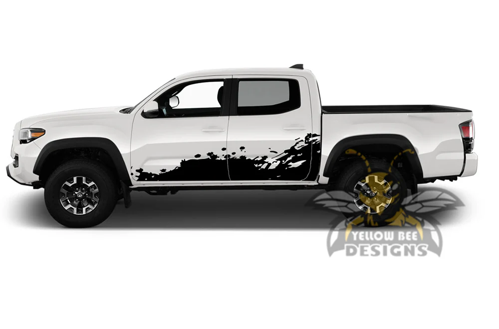 Side Door Splash Graphics Kit Vinyl Decal Compatible with Toyota Tacoma Double Cab - Image 2