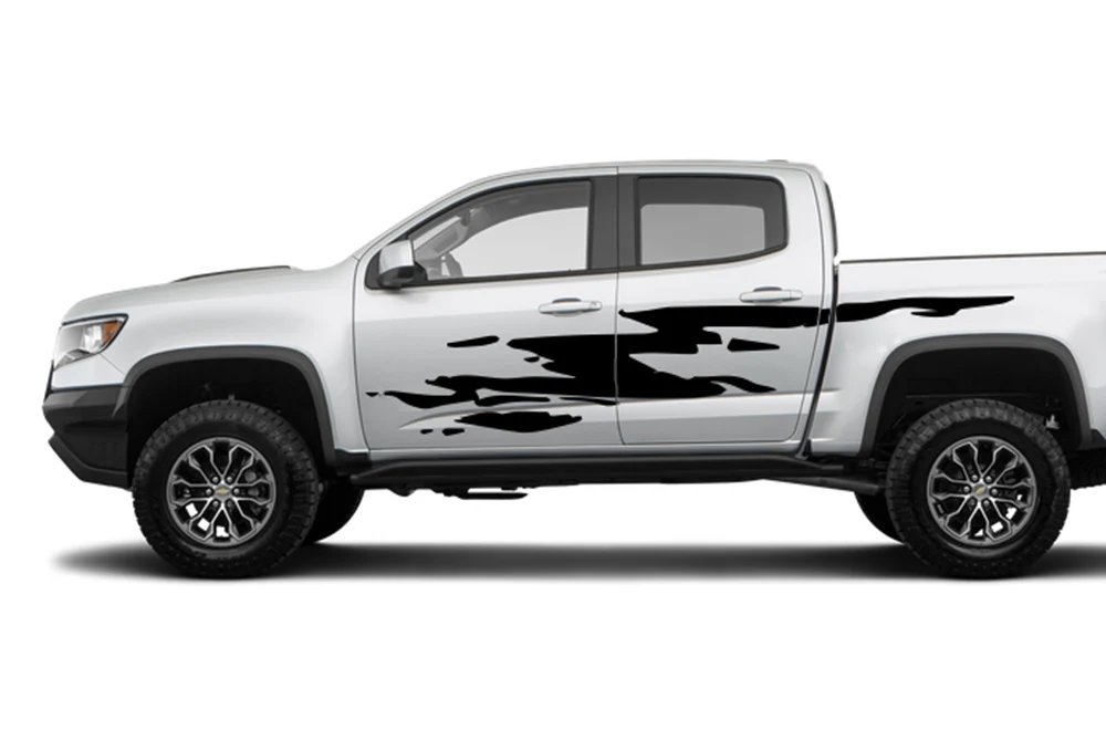 Side Door Splash Graphics Vinyl Decals Compatible with Chevrolet Colorado Crew Cab