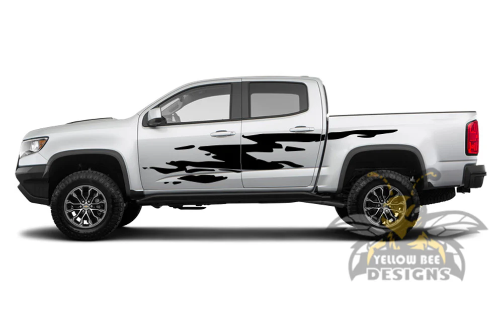 Side Door Splash Graphics Vinyl Decals Compatible with Chevrolet Colorado Crew Cab - Image 2
