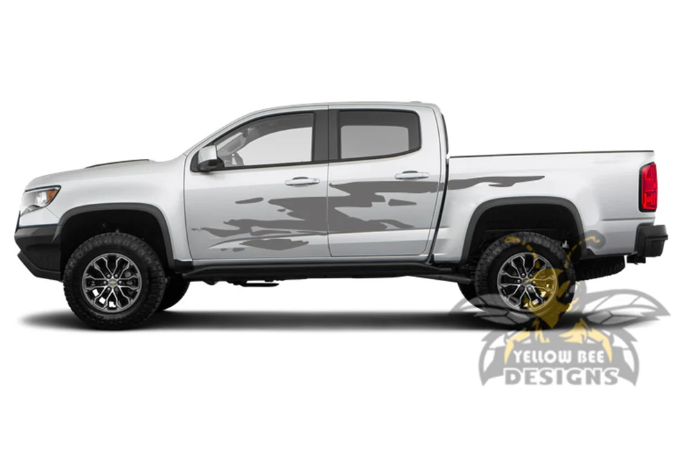 Side Door Splash Graphics Vinyl Decals Compatible with Chevrolet Colorado Crew Cab - Image 3