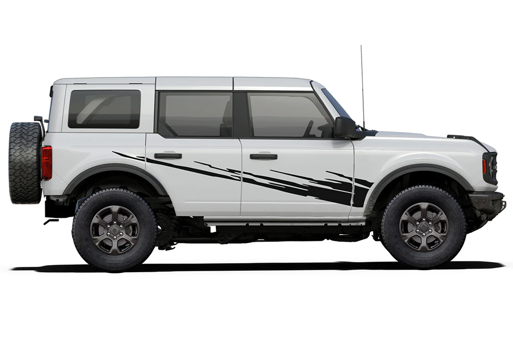 Side Door Splash Graphics Vinyl Decals Compatible with Ford Bronco