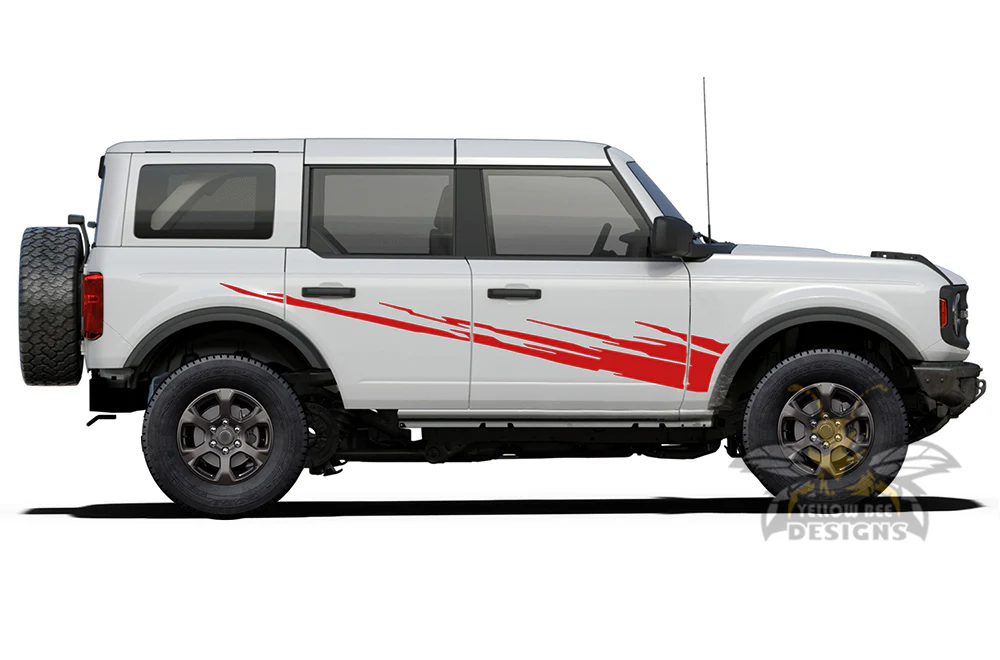 Side Door Splash Graphics Vinyl Decals Compatible with Ford Bronco - Image 2