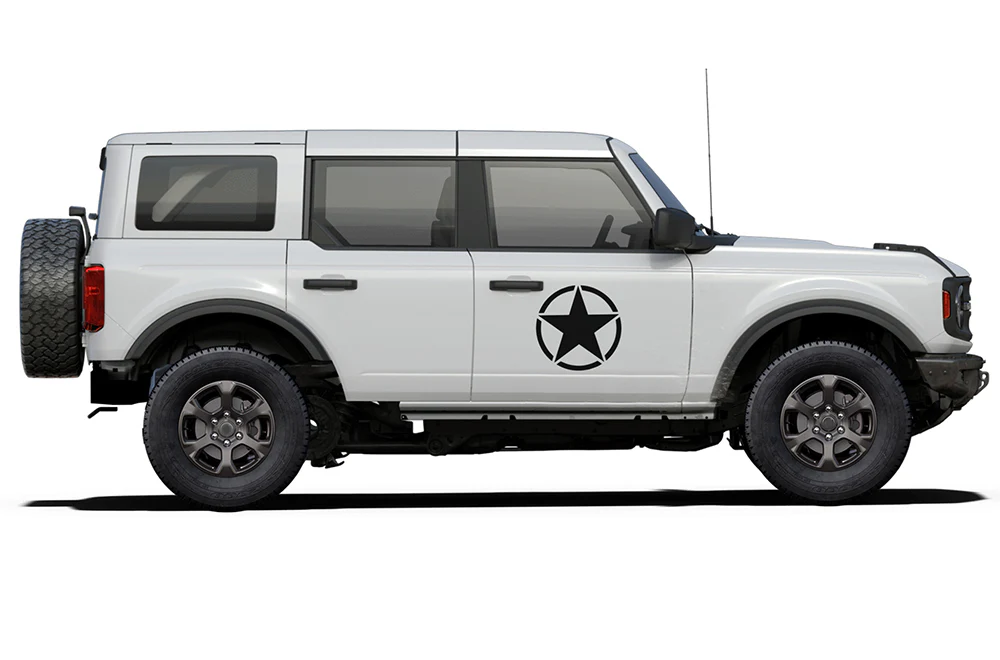 Side Door Star Graphics Vinyl Decals Compatible with Ford Bronco