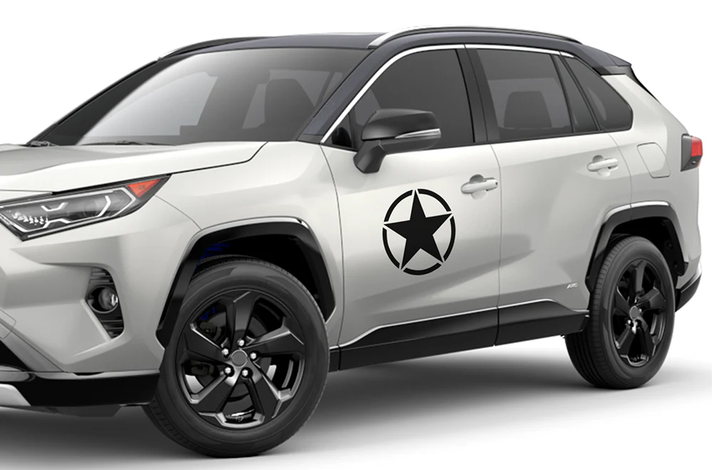 Side Door Stars Graphics Vinyl Decals Compatible with Toyota RAV4