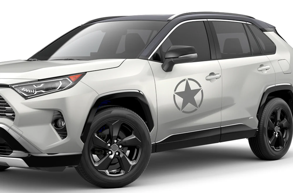 Side Door Stars Graphics Vinyl Decals Compatible with Toyota RAV4 - Image 2