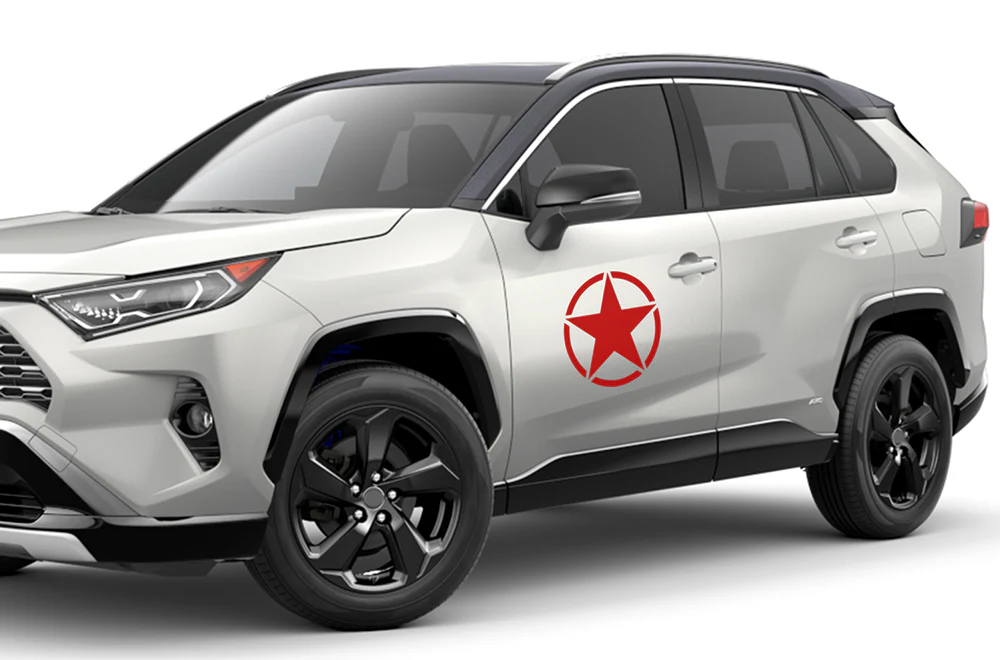 Side Door Stars Graphics Vinyl Decals Compatible with Toyota RAV4 - Image 3