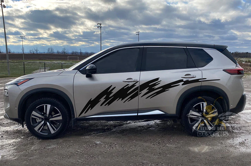Side Door Strike Graphics Vinyl Decals Compatible with Nissan Rogue - Image 2