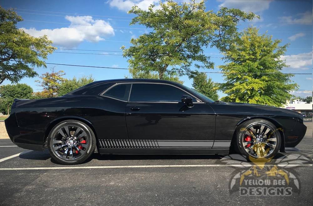 Side Door Stripes Graphics Decal Compatible with Dodge Challenger - Image 3