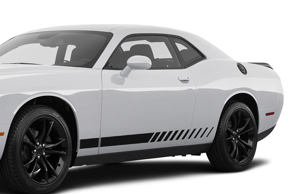 Side Door Stripes Graphics Vinyl Decal Compatible with Dodge Challenger