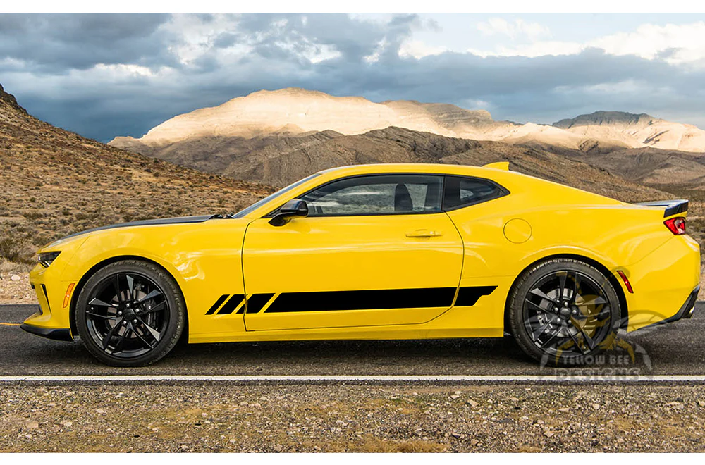 Side Door Stripes Graphics Vinyl Decals Compatible with Chevrolet Camaro - Image 2