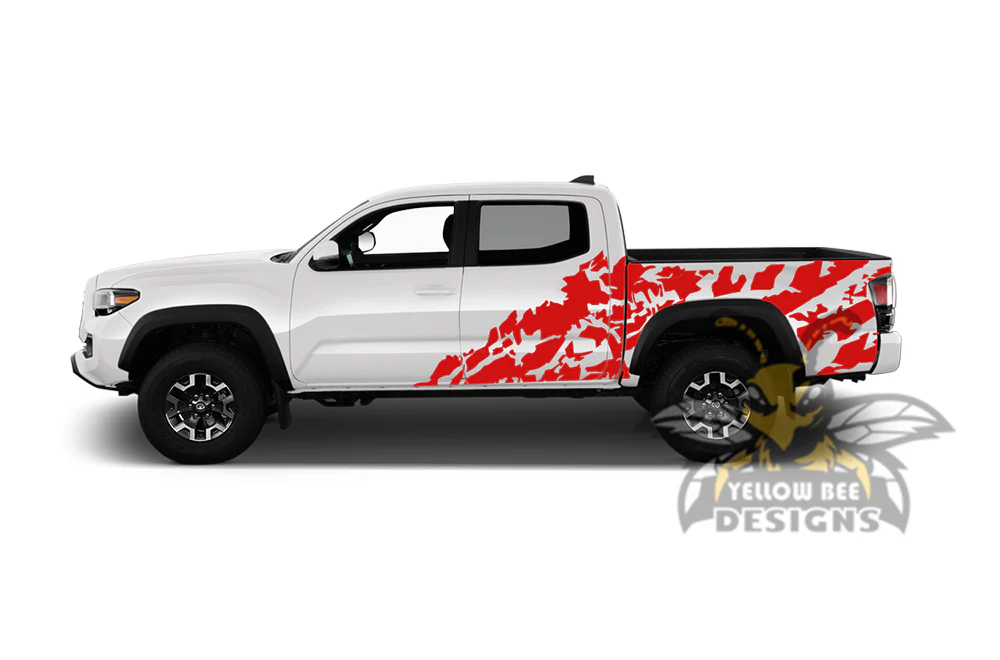 Side Doors Chaos Graphics Decals Vinyl Compatible with Toyota Tacoma Double Cab - Image 3