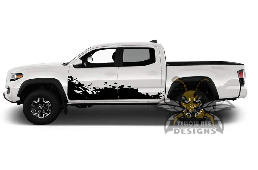 Side Doors Splash Graphics Decals Vinyl Compatible with Toyota Tacoma Double Cab - Image 2