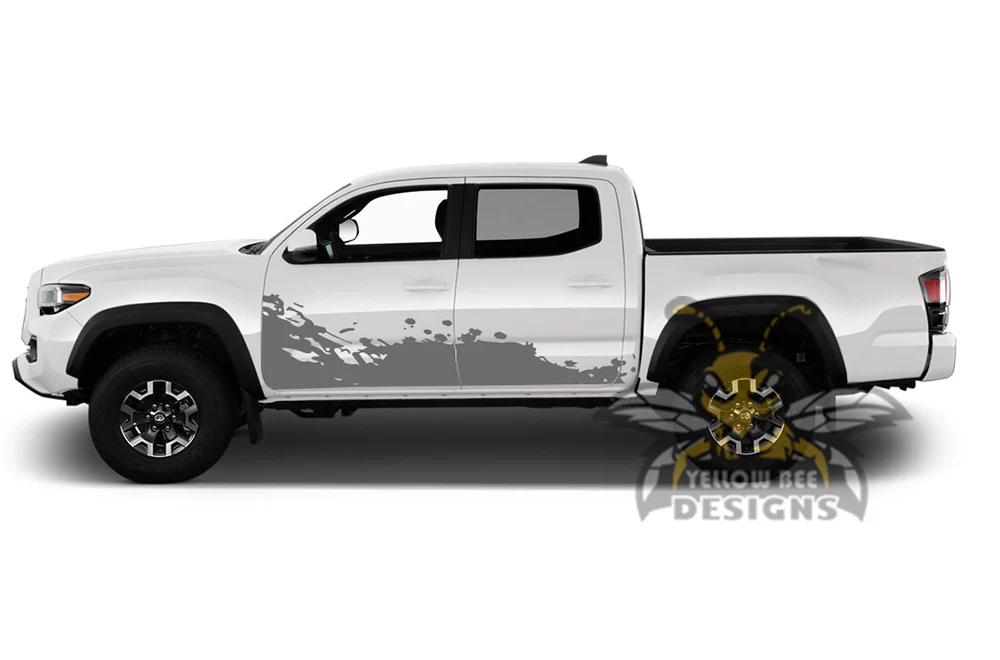 Side Doors Splash Graphics Decals Vinyl Compatible with Toyota Tacoma Double Cab - Image 3