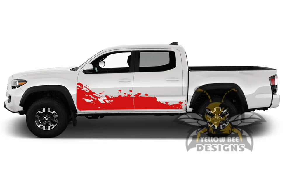 Side Doors Splash Graphics Decals Vinyl Compatible with Toyota Tacoma Double Cab - Image 4