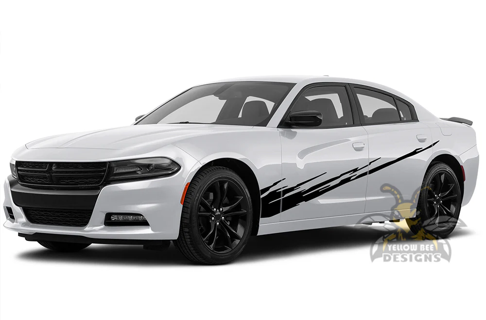 Side Doors Splash Graphics Vinyl Decal Compatible with Dodge Charger - Image 2