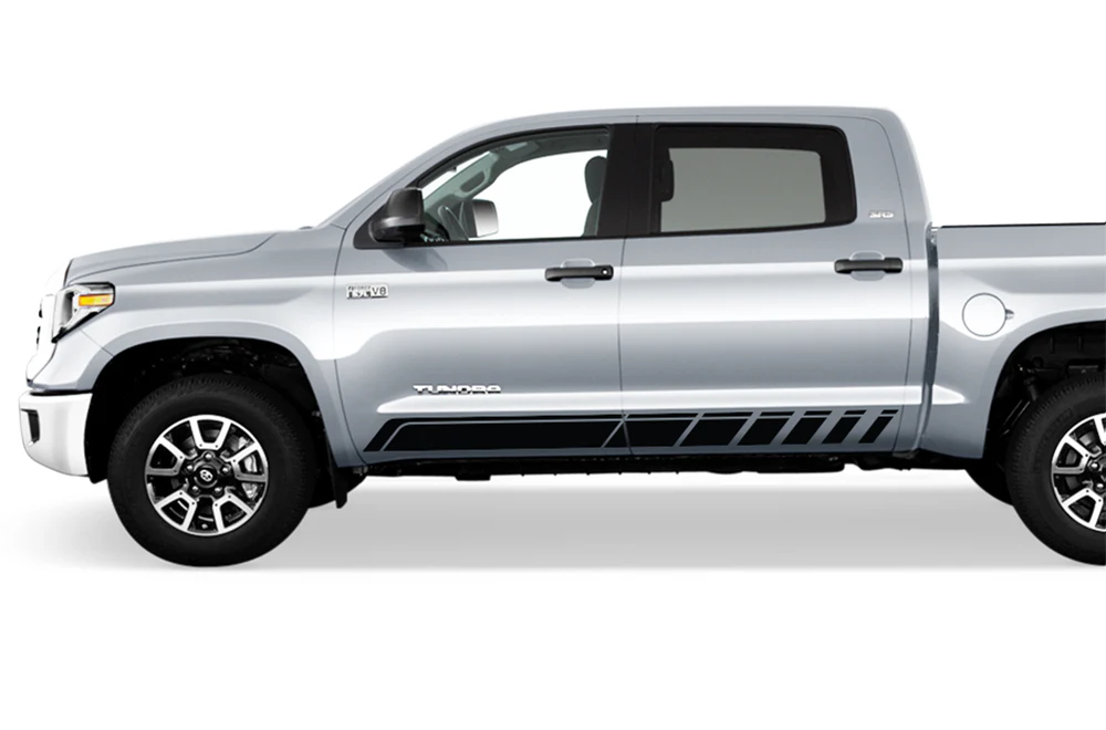 Side Doors Stripes Graphics Kit Vinyl Decal Compatible with Toyota Tundra Crewmax
