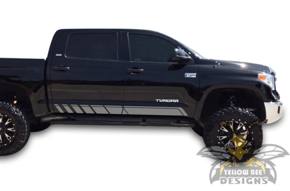 Side Doors Stripes Graphics Kit Vinyl Decal Compatible with Toyota Tundra Crewmax - Image 3